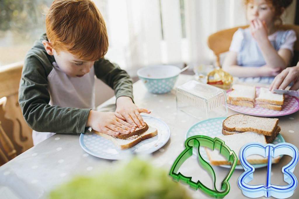 Cortadores de sándwich para niños, cortador de galletas de frutas y verduras