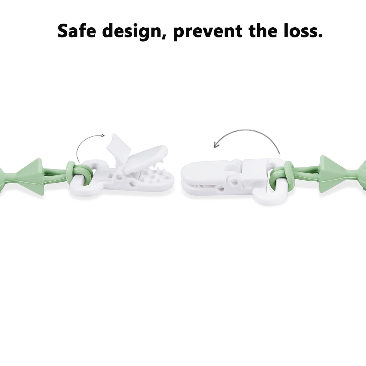 Clip de silicona para chupete