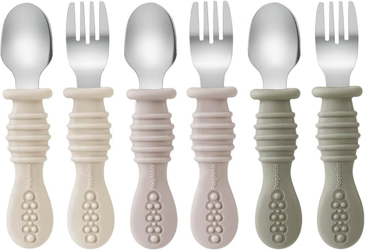 Tenedor y cuchara para niños pequeños