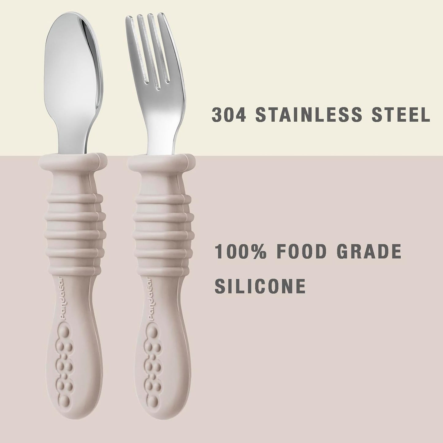 Tenedor y cuchara para niños pequeños