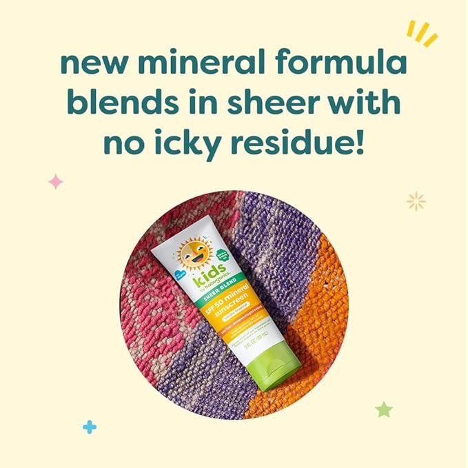 Protector solar mineral SPF 50- mezcla transparente, protección UVA UVB - Resistente al agua - 3 OZ