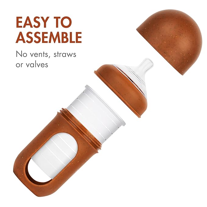 Boon Nursh- Botella de silicona reutilizable 8oz.