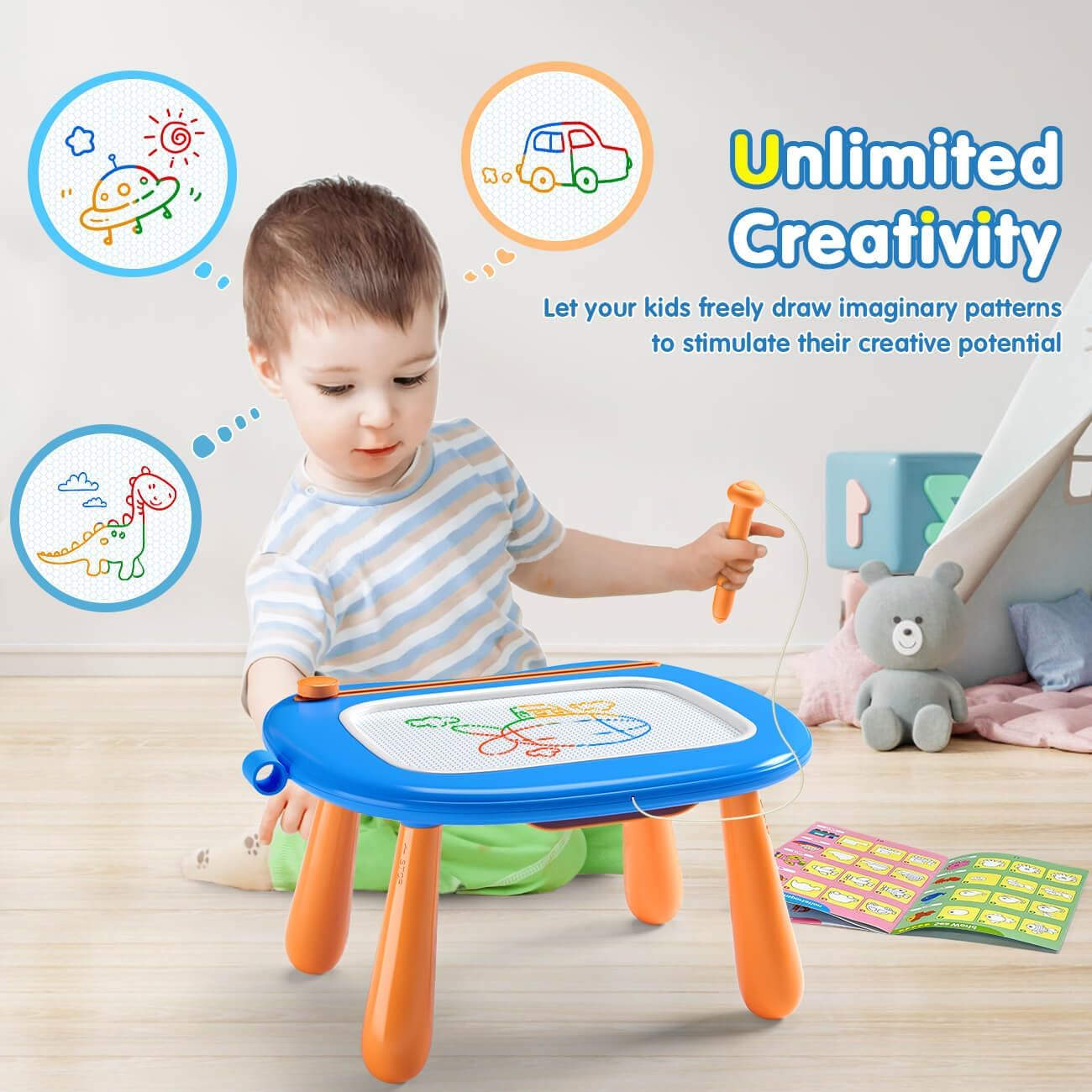 Tablero de dibujo magnético