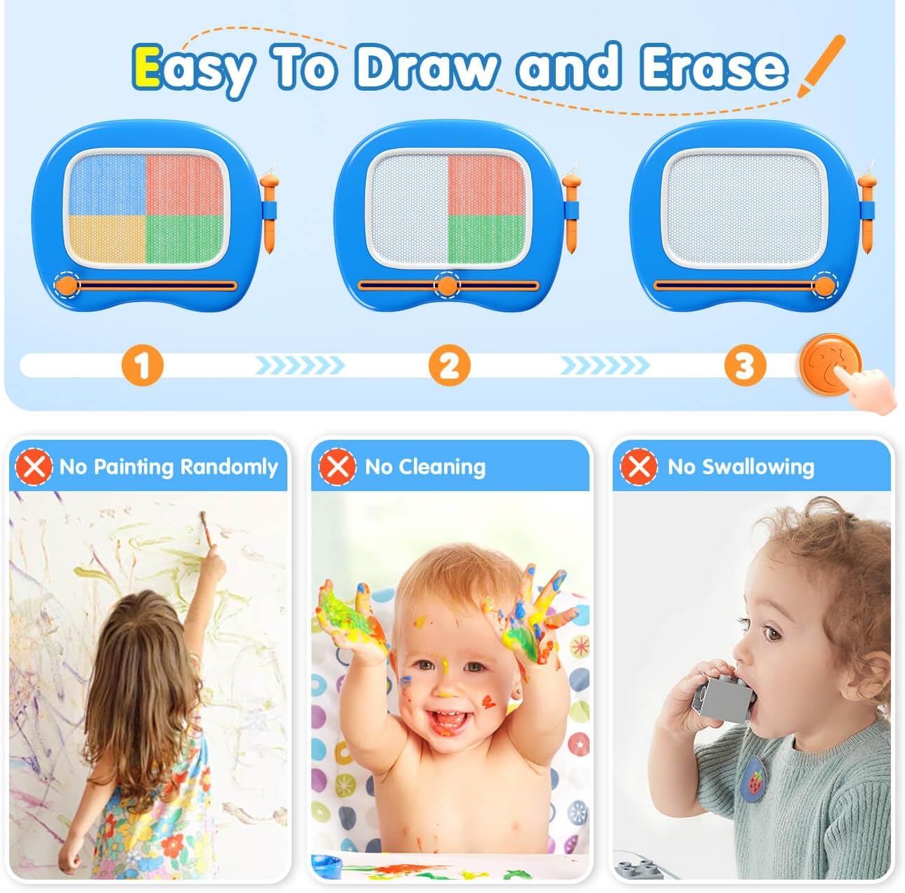 Tablero de dibujo magnético