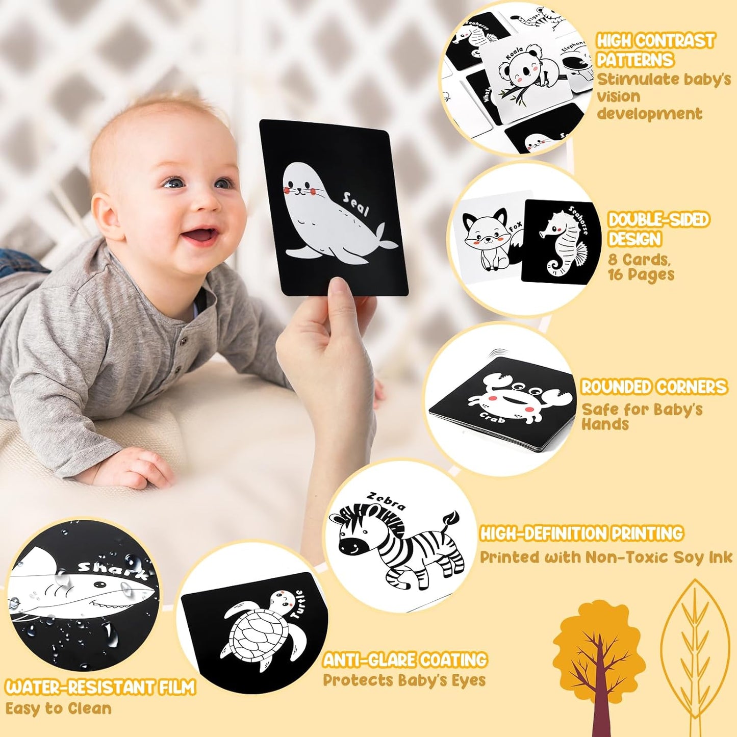 Juguetes de Bebé Blanco y Negro