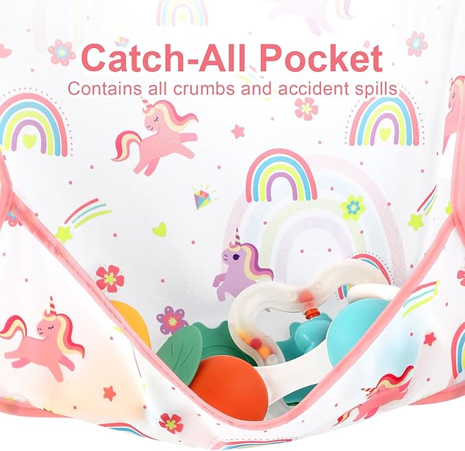 Babero de manga larga impermeables para bebés de 6 - 36 m