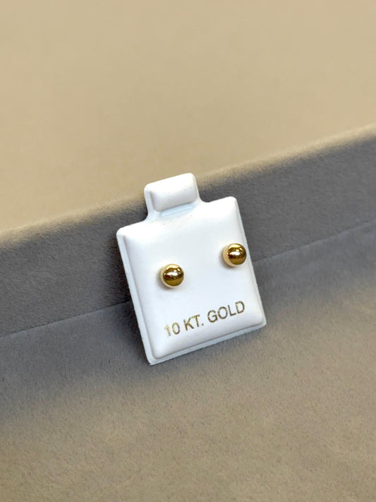 Aritos de pelotitas Oro 10K